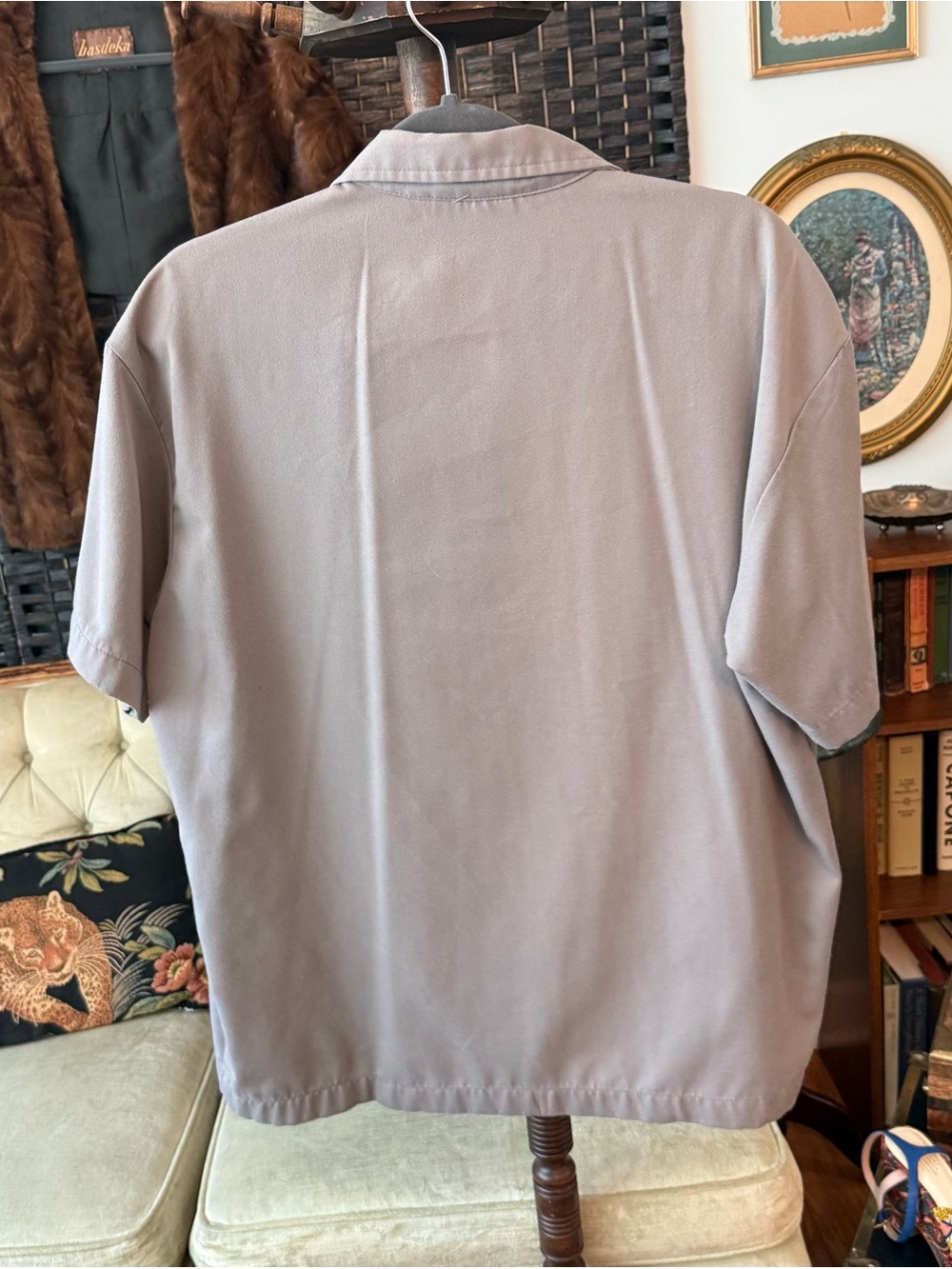 Vintage Steady Cadillac Bowling Rockabilly Button Front Shirt Size Men's Large - Picture 5 of 9